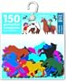 150 Gommettes autocollantes : Les chevaux (avec support)