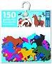 150 Gommettes autocollantes : Les chevaux (avec support)