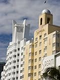 Art Deco Hotels, Miami Beach, Miami, Florida, United States of America Architecture Photographic Poster Print by Neil Emmerson, 18x24