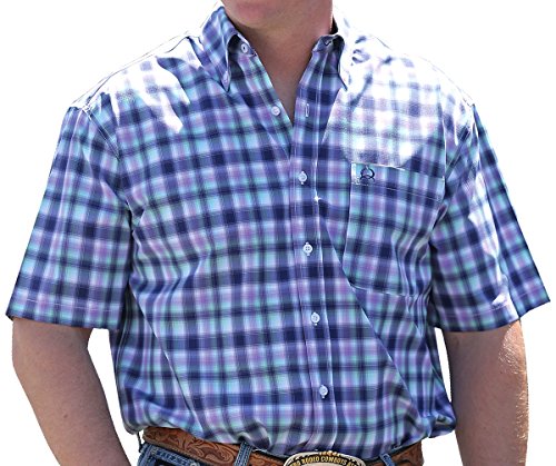 Cinch Men's Athletic Plaid Short Sleeve
