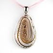Swirl Teardrop Murano Glass Pendant - Olivia Purple