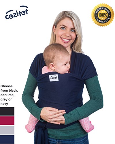 Find Discount Navy Blue Baby Wrap Carrier Sling by CozitotÂ® | Soft and Stretchy Baby Carrier | Baby...