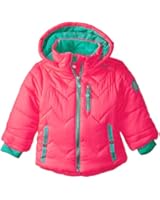 Big Chill Little Girls' Puffer Coat with Sherpa Trim Hood