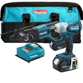 Makita LXT4 18-Volt Lithium-Ion Cordless 1/2-Inch Impact Wrench and 7/8-Inch Rotary Hammer Kit