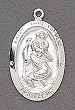 Pack of 2 Sterling Silver Religious Saint Christopher Pendant Necklaces 18"