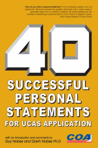 51UIwgcg1HL 40 Successful Personal Statements: For UCAS Application
