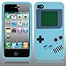 LIGHT BLUE Game Boy Series Silicone Rubber iPhone 4/4S Case