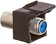 Leviton 41084-FBF QuickPort F-Type Adapter, Nickel-Plated, Brown