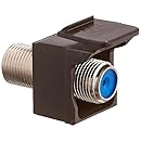 Leviton 41084-FBF QuickPort F-Type Adapter, Nickel-Plated, Brown