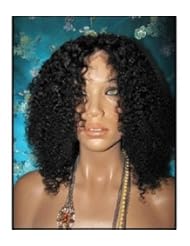 Indian Remy Kinky Curly Lace Front Human Hair Wig (16 inches)