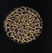 Navy & Yellow Varigated Crocheted Hair Bun Cover- LARGE