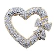 Golden Heart Bowknot Brooches And Pins