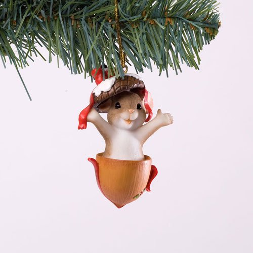 Charming Tails Gone Nutty For Christmas Mouse Ornament
