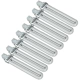 Crazy K&A 8pcs U-shaped 9W 365nm Replacement UV Gel Nail Art Curing Lamp Light Bulb Tube for Nail Dryer
