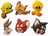 Looney Tunes Shoe Charms 6 pc Set - Jibbitz Croc Style