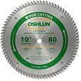 Oshlun SBW-100080 10-Inch 80 Tooth ATB Fine Finishing Saw Blade with 5/8-Inch Arbor