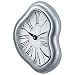 Sporting Goods : Melting Metal Wall Clock - Silvertone