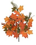 Six Bushes Artificial 20" Maple Ivy Fall with Twigs, Nuts & Berries.
