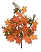 Six Bushes Artificial 20" Maple Ivy Fall with Twigs, Nuts & Berries.
