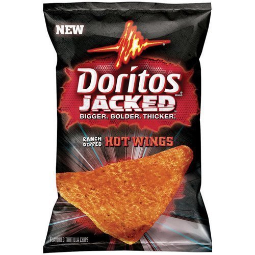 Doritos Jacked Ranch Dipped Hot Wings Tortilla Chips 10 Oz (Pack of 4