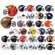 NFL Football Mini Helmets "Pencil Toppers" Capsule Toys Set of 32 Vending
