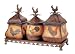 Rooster Decoupage Design Set of 3 Covered Boxes With Tray From CBK Home