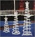 Set of 3 Lighted Spiral Christmas Trees Yard Art Decorations