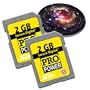 Accessory Power 2 PACK of 2 GB / 2048 MB Secure Digital SD Card Use w/ Digital Cameras , Camcorders, MP3's & Your Nintendo *** Includes Designer Mousepad ***