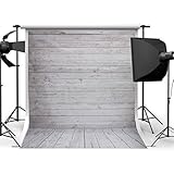 Mohoo 5x7ft Photography Background Photo Backdrops Vinyl White Wood Floor Props for Studio