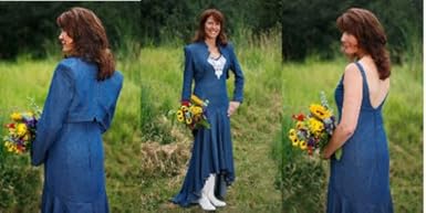 denim western wedding dresses
