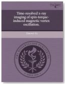 Time-resolved x-ray imaging of spin-torque-induced magnetic vortex oscillation.