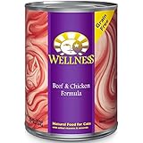 Wellness Complete Health Grain Free Beef & Chicken Natural Wet Canned Cat Food, 12.5-Ounce Can (Pack of 12)