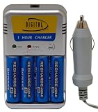 Digital Concepts Ch-4900R 1-Hour Aa & Aaa Nimh Charger With 4 Aa Nimh Batteries
