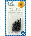 Dritz Black Safety Pins-Sizes 0 & 00 50/Pkg