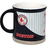Boston Red Sox 15 Ounce Sculpted Pinstripe Coffee Mug