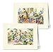 Note Card Cafe All Occasion Greeting Cards with Off White Envelopes | 36 Pack | Vintage Crazy Cats Designs Assortment | Blank Inside, Glossy Finish | Great for Sending Notes, Gifts, Bulk