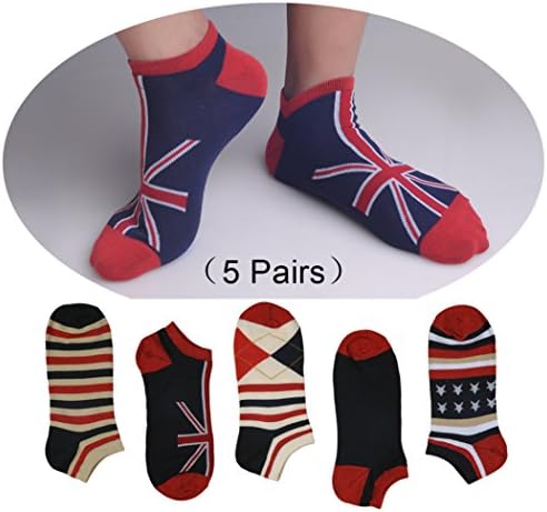 UUSocks Mens Invisible Socks Best Cotton Invisible Socks For Men (5 Pair)