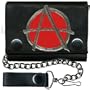 Anarchy Leather Wallet With Chain