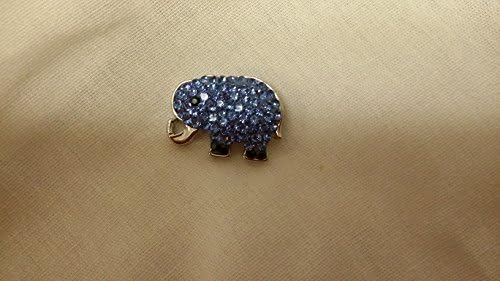 Snap Charming Blue Crystal Elephant Interchangeable Jewelry Snap Accessory