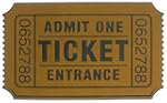 Paillasson Admit one TICKET entrance...
