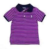 (ラルフローレン)Ralph Lauren ストライプコットンポロシャツ パープル12・18m80・85 (18m(85)) [並行輸入品]