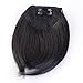 Top Plaza Girls Lovely Fashion False Bang Neat Fringe Hairpiece Clip in Front Hair Extensions Accessories ,8 Colors,32g/pc (Natural Black)