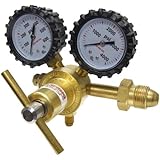Uniweld RHP400 Nitrogen Regulator with 0-400 PSI Delivery Pressure, CGA580 Inlet Connection and 1/4-Inch Male Flare Outlet Connection