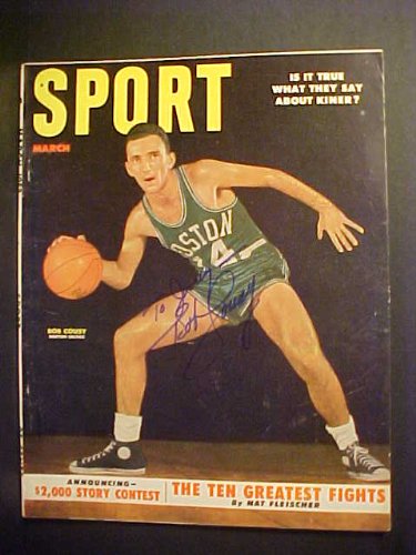 Bob Cousy Boston Celtics Autographed March 1953 Sport Magazine