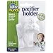 Baby Buddy Pacifier Holder Clip - Cute Fashionable Bear Clips onto Babyâ€™s Shirt, Snaps to Paci, Teether, Toy - For Babies 4+ Months - Pacifier Clip for Toddlers Boys & Girls, White, 1 Count