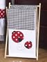Baby and Kids Clothes Laundry Hamper for Ladybug Polka Dot Bedding Set