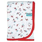 Dr. Seuss Thing One and Two Chaos White Blanket by