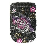 Rhinestones Protector Case for BlackBerry Style 9670, Pearly Butterfly Full Diamond