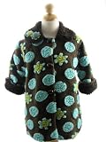 Corky And Company Girls Winter Coat Brown and Turquoise Polka Daisy Dot Sweet Pea