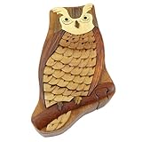 Owl - Secret Handcrafted Wooden Puzzle Box